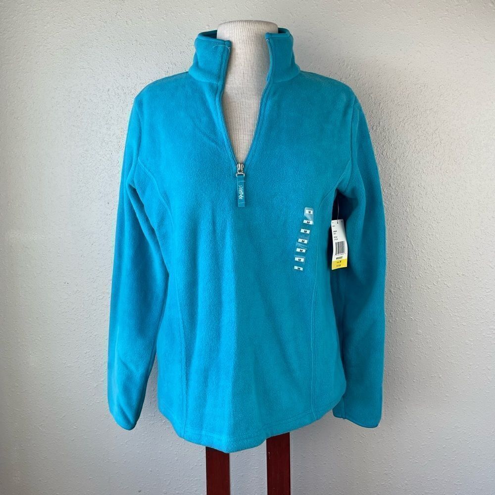 NWT PBX Basics Half Zip Fleece Top Size M